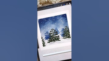 making watercolor Christmas cards on my iPad using procreate #procreate #digitalart #art #watercolor