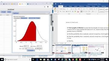 Section 6.2 StatCrunch Normal Calculator