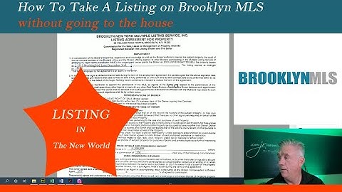 How To List on Brooklyn MLS with Adobe Sign