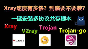 Xray速度有多快？到底要不要装？一键快速部署Xray V2ray Trojan Trojan-go共存脚本 主流协议一个不放过 这下不用纠结到底装哪个了 包含各客户端使用Xray的方法