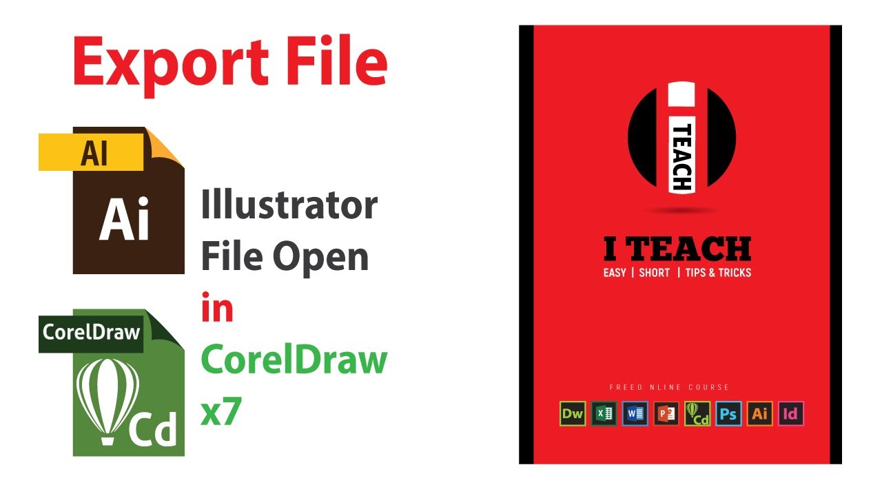 illustrator file open in CorelDraw - YouTube