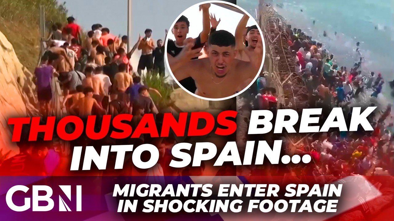 WATCH: THOUSANDS of migrants STORM into Spain from Morocco after overwhelming border police | NEW WATCH: THOUSANDS of migrants STORM into Spain from Morocco after overwhelming border police | NEW