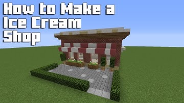 Minecraft - How to Make A Ice Cream Shop | Tutorial