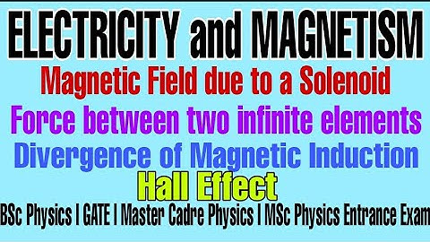 Electricity and Magnetism I BSc Physics l GATE l Master Cadre Physics l MSc Physics Entrance Exam