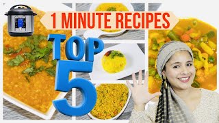 1 Minute Instant Pot Recipes- Top 5 Dump & Go- Indian Vegetarian Dishes screenshot 1