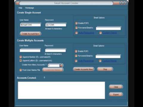 Gmail Account Creator Tool