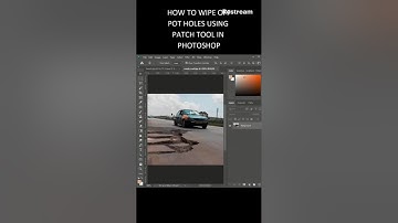 wipe off pot holes using the patch tool in photoshop #shorts #livestream