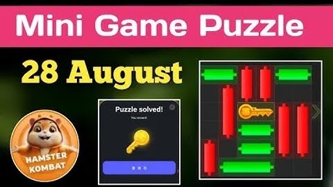 Key 40! | 28 August How to Solve Mini Game PUZZLE in Hamster Kombat (100% SOLVED!)