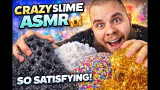 CRAZY SLIME ASMR 😱 Crunchy, Fluffy &amp; Golden Slime Sounds (SO SATISFYING!)
