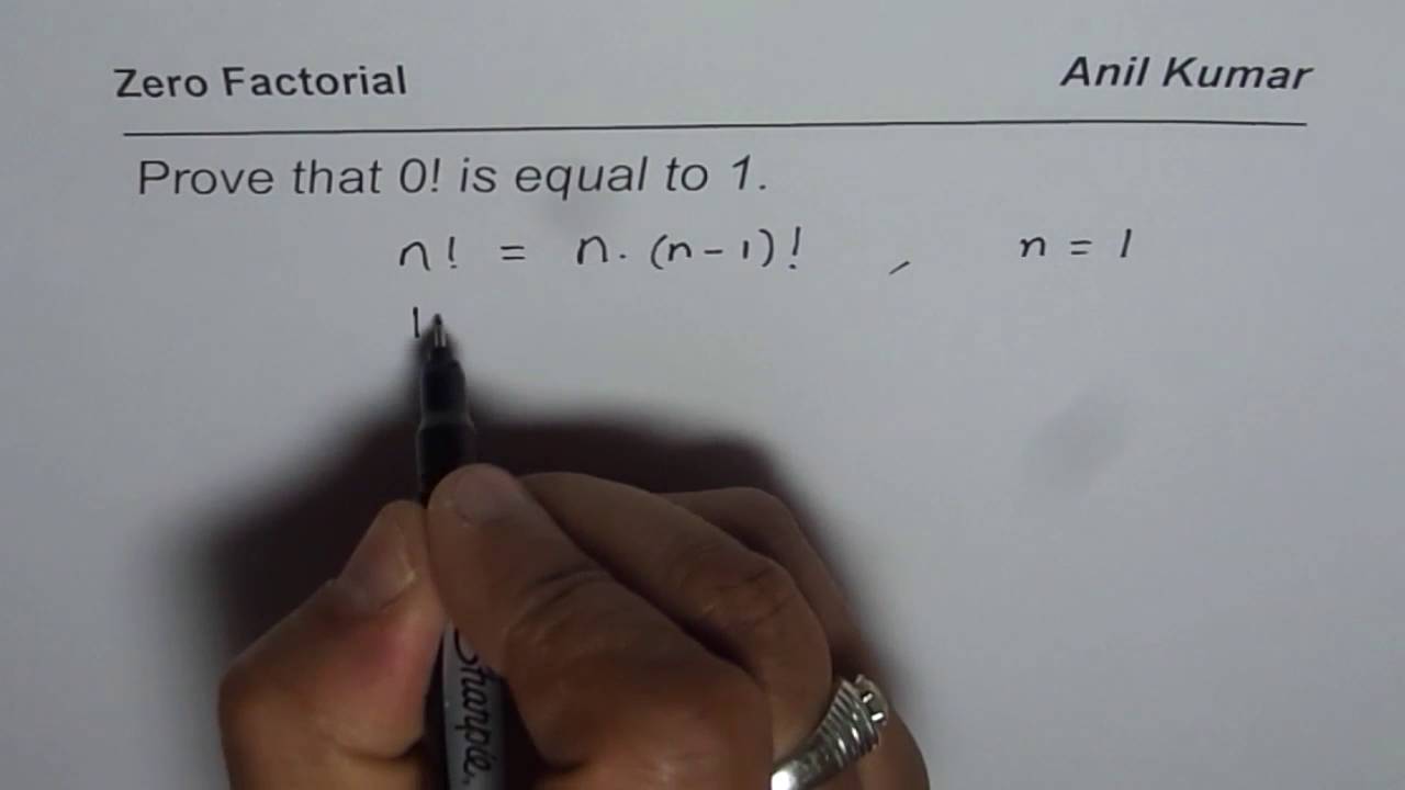 Prove that Zero Factorial Equal to One -