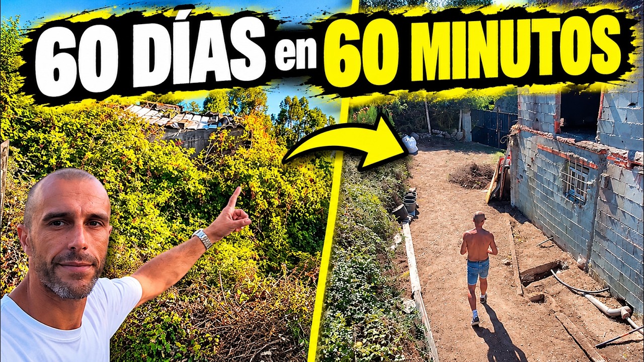 60 DÍAS en 60 MINUTOS: Recuperando una FINCA ABANDONADA | Resumen Completo