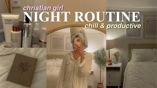 CHRISTIAN NIGHT ROUTINE: chill, productive, \& “aesthetic”
