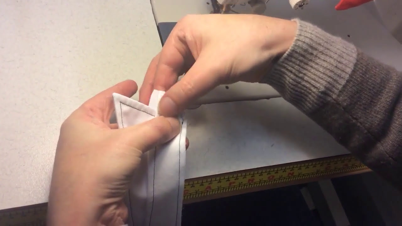 Sewing a classic shirt Part 7 Sewing the collar stand YouTube