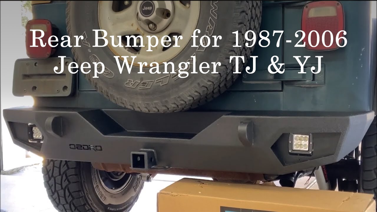 OEDRO #RearBumper for 1987-2006 Jeep Wrangler TJ & YJ, with Hitch Receiver|  Installation Vedio - YouTube