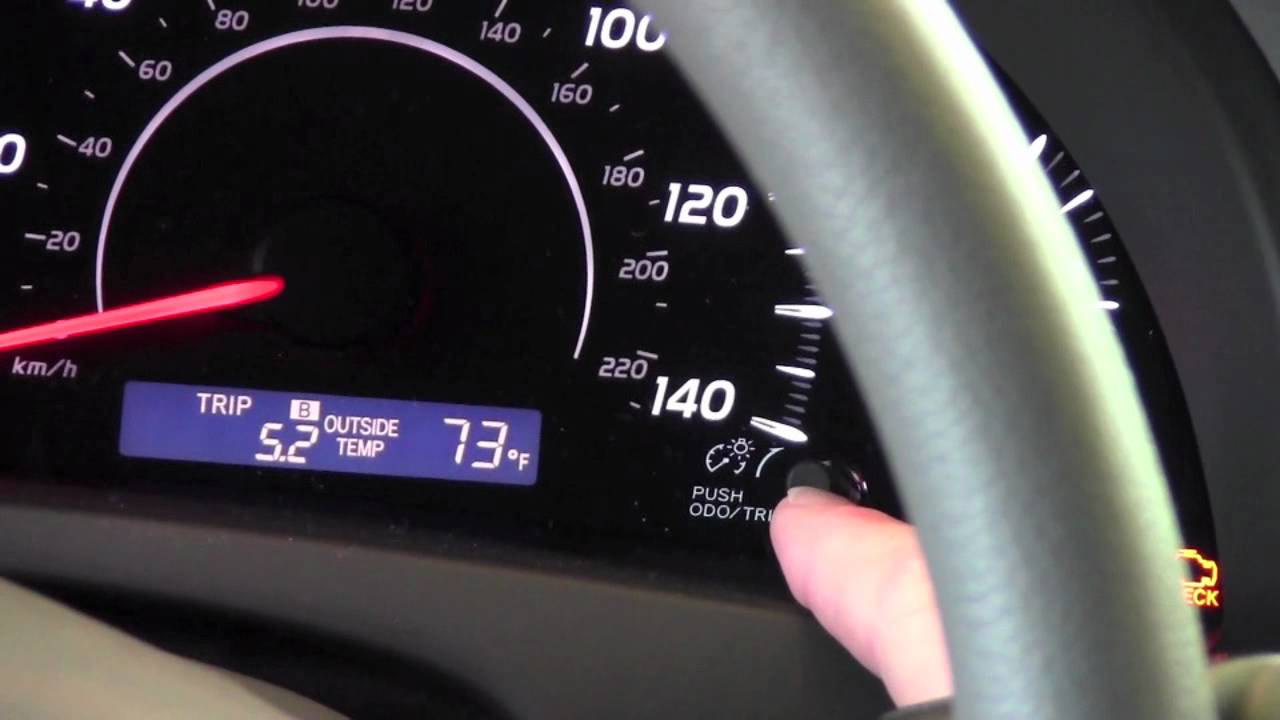 trip meter on a car