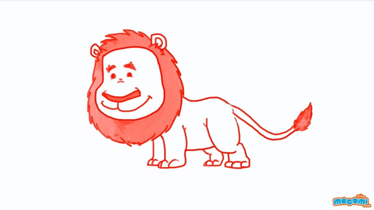 How to Draw a Lion - Step By Step Drawing for Kids | Educational Videos