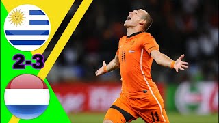 مبارة مثيرة/ الأوروغواي ~ هولندا 2-3 نصف نهائي كأس العالم 2010 وجنون عصام الشوالي