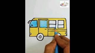 Easy to draw a beautiful bus car with 2023 |drawing bus|art