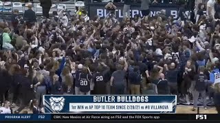 Butler fans storm the court after wild upset vs #13 Xavier