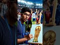 fifa world cup trophy live painting 🖌️🎨#yt #love #soccer #live #painting #shorts #video #tiktok #fun