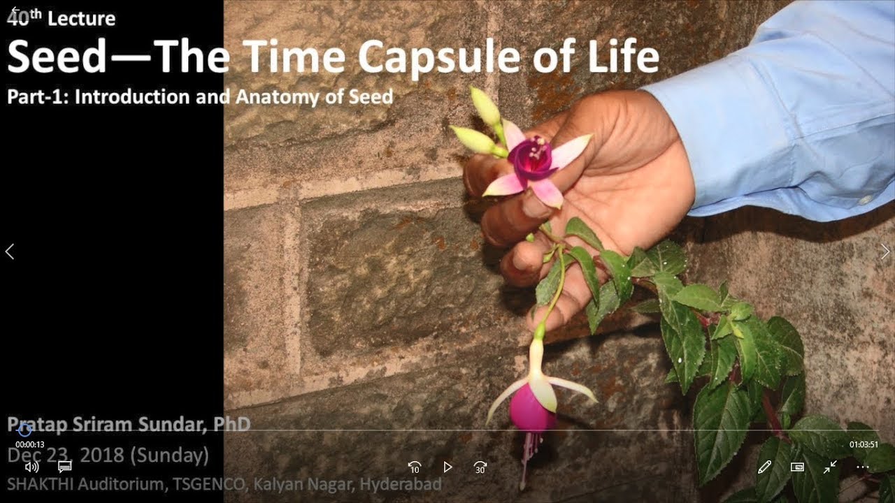 Science Club of Hyderabad SRI RAM 'SIR's Speech after Lecture 40 Seed The Time Capsule of Life Dec 2