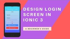 How to design login page in android and ios using IONIC 3 #7 its Easy - Durasi: 25.11. 