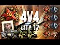 7x B-4's vs AXIS HEAVY TANKS [4v4] [SOV] [City 17] — Full Match of Company of Heroes 2