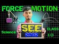Class 10 Science Motion and Force Most Important Questions SEE 2082 | Chapter 7 Full Revision |Nepal