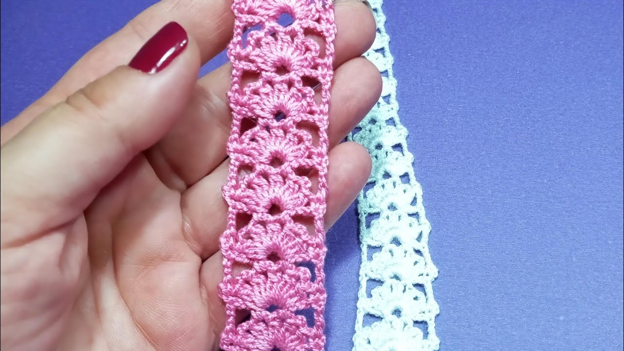 Вязание крючком кружева Waterstone Pattern / Изготовление кружева из лент