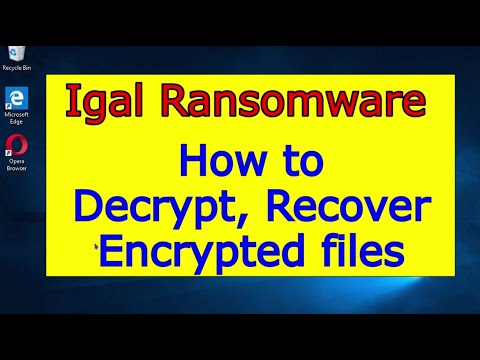 Igal virus (ransomware). How to decrypt .Igal files. Igal File Recovery Guide.