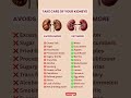 Take Care of Your Kidneys — What to Eat and What to Avoid | improve health | eat smart