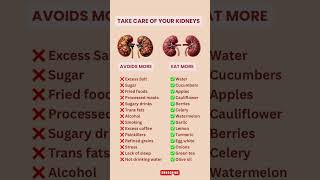 Take Care of Your Kidneys — What to Eat and What to Avoid | improve health | eat smart