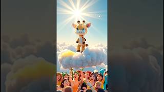 Giraffe sky ride ✨ #cartoon #cartoonreels #trending #cute #shorts