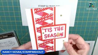 JOLLY WORDS TWISTED RIBBON TECHNIQUE. #JOLLYWORDS, #diychristmascards,