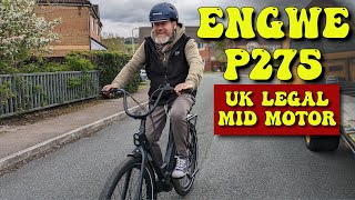 Engwe P275 Unboxing Test Ride and Review 250W 19.2Ah Samsung Cells Mid-drive Motor Commuting E-bike