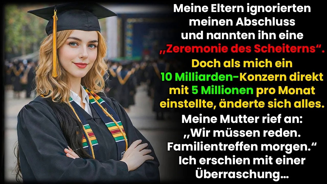 Meine Eltern Ignorierten Meinen Abschluss — Bis Ich Einen 5 Mio  Job Pro Monat Bekam