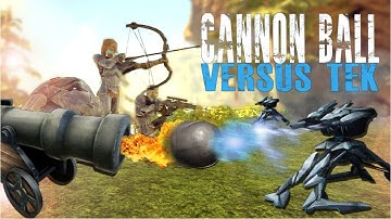 CANNON BALL VS TEK (Official Pvp Pirates) - Ark:Survival Evolved - Ep.64
