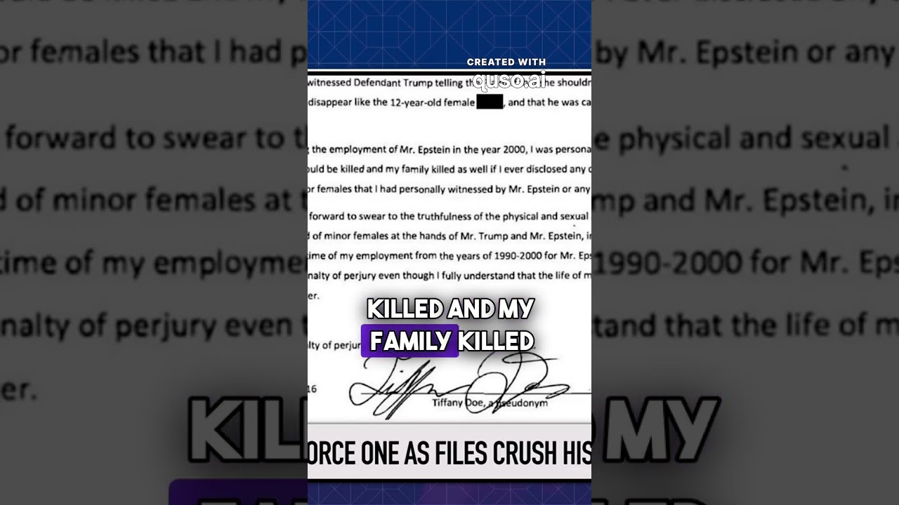 В письменном заявлении под присягой утверждается об угрозах со стороны влиятельных лиц ⚖️