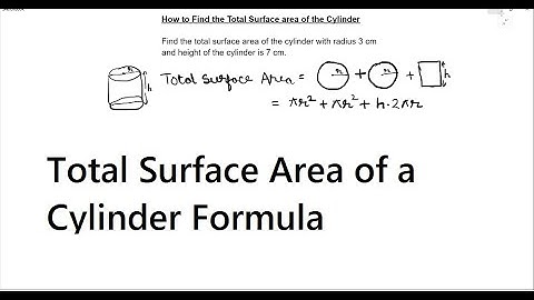 How to find the total surface area of a cylinder / Total surface area of a cylinder using formula