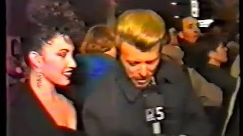 David Bowie and Melissa Hurley at opening for Meta...