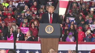 Trump speaks at rally at Warren County Fairgrounds