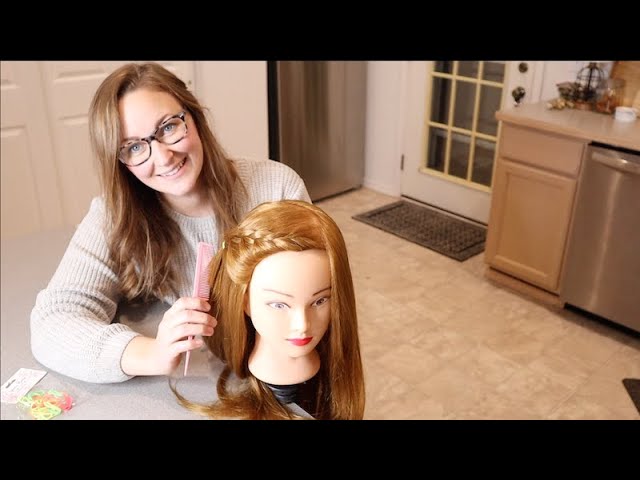  Long Hair Cosmetology Mannequin Head with 60% Real