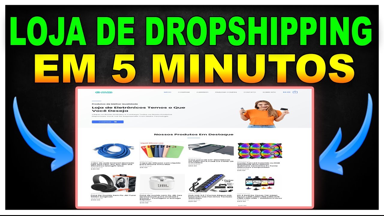 COMO CRIAR UMA LOJA DE DROPSHIPPING EM ATÉ 5 MINUTOS DE GRAÇA - YouTube