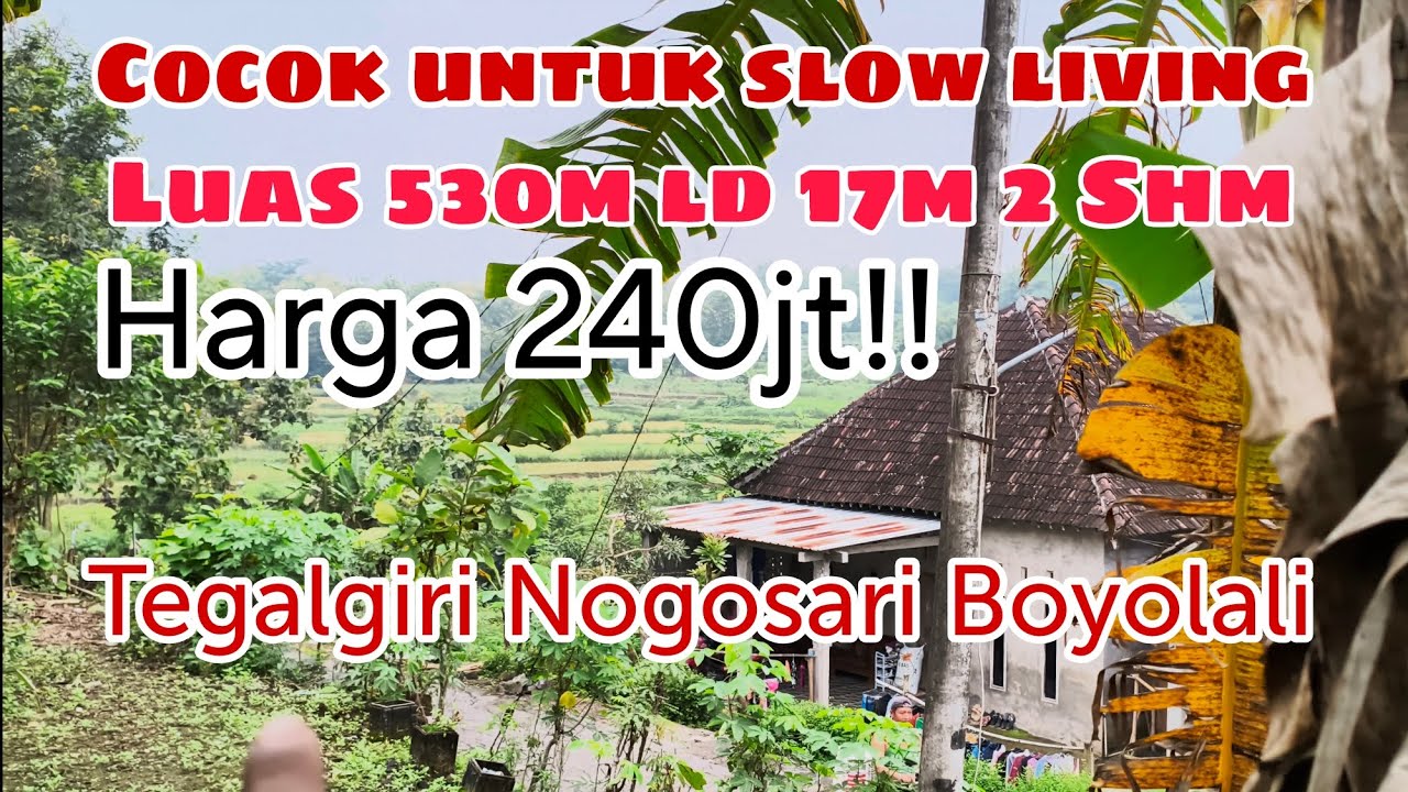 PEKARANGAN COCOK BUAT SLOW LIVING 530M NOGOSARI BOYOLALI