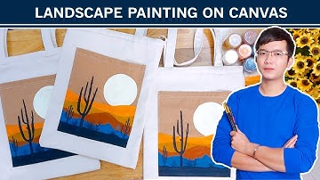 Cách Vẽ Trên Túi Vải | How to draw on Canvas | Arylic panting | Zac art