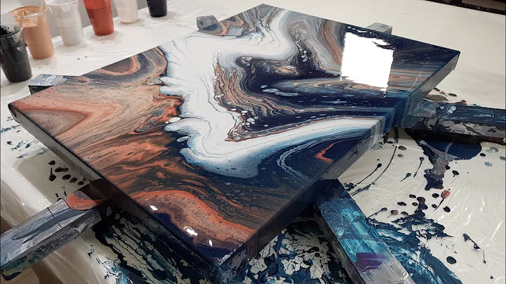 COPPER! CLOUD! MOVEMENT! STUNNING! Fluid Acrylic P...