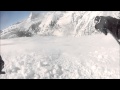 Out skiing an avalanche in Zermatt Switzerland
