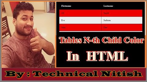 HTML TABLE Nth Child Selector || RowSpan || ColSpan || Caption In HTML  || HTML For Beginners L-17