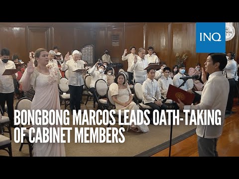 Bongbong Marcos leads oath-taking of Cabinet members