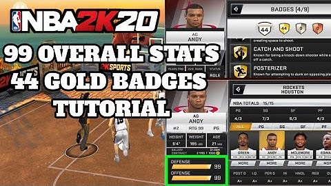 2K20 99 Overall Stats and 44 Gold Badges v76 to v88